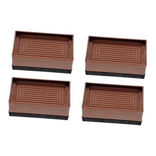 Happyyami 4 Pack Non-Slip Furniture Lifts for Display Bed Risers for Storage Table Leg Risers for Sturdy Support
