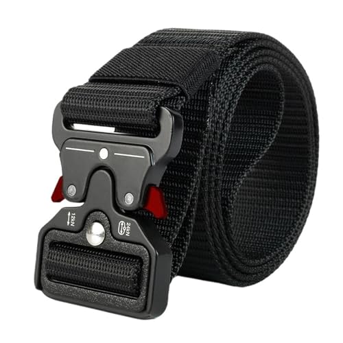 Quick Release Symmetrical Buckle, Polyester Fiber, Suitable for Outdoor Training Militar(Black red Ear)