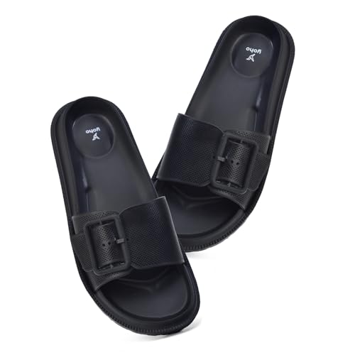 Image of YOHO Grape Sliders for Women & Girls | Stylish,Cushioned, Lightweight Slides & Waterproof Flip Flops | Adjustable Buckle | Comfortable Monsoon Footwear