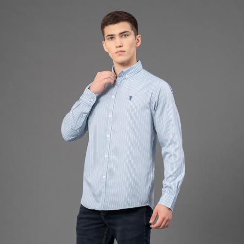 Image of Red Tape Striped Regular Fit Shirt For Men | Comfortable & Stylish