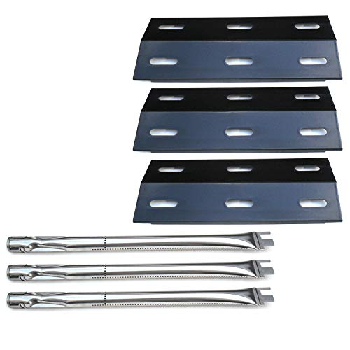 Direct store Parts Kit DG102 Replacement for Ducane Gas Barbecue Grill 30400040 3200 3400 Grill Burners & Heat Plates (Stainless Steel Burner + Porcelain Steel Heat Plate)