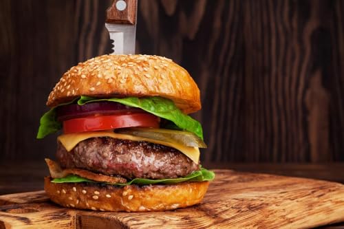 New York Steak & Seafood Pack of 24 Frozen Sirloin Burgers - Premium 8 oz. Each Beef Sirloin for Beef Burgers Patties, Hamburger Patties