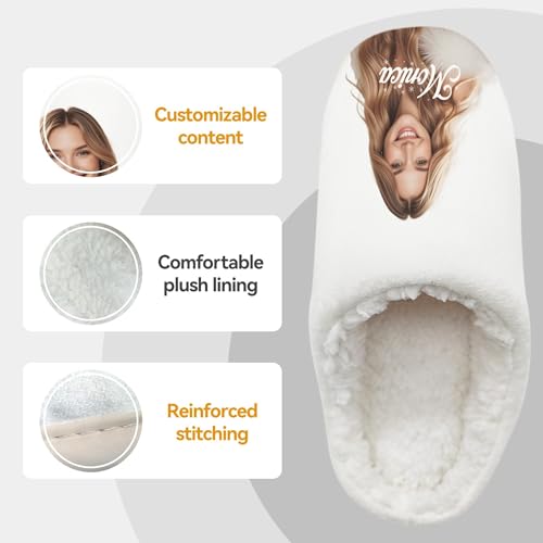 Personalized Couple Slippers, Custom Non-Slip Indoor Shoes with Printed Faces and Names3