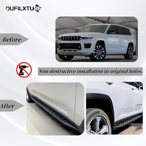Estribos negros para Jeep Grand Cherokee L 2021-2026 miniatura 3