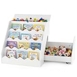 COSTWAY Libreria Montessoriana per Bambini 2in1, Scaffale...
