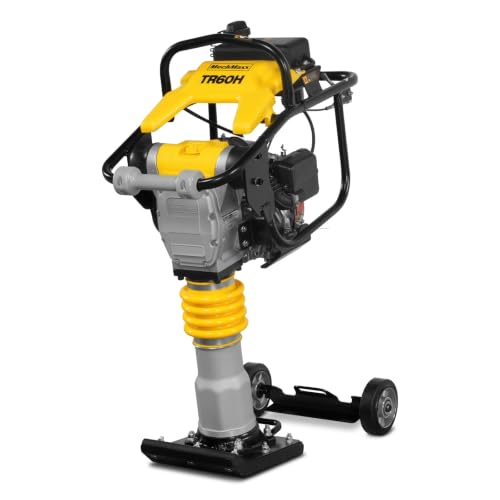 MechMaxx Honda GX100 Tamping Rammer with Wheel Kit 2250 lb Impact Force Jumping Jack Tamper Compactor for Soil Gravel Backfill and Foundation TR60H