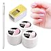 3 Colors Builder Gel, Saviland Nail Extension Gel Nail Strengthen UV Gel Nail Art Manicure Set with Nail Forms Tips Brush(8g/Box)