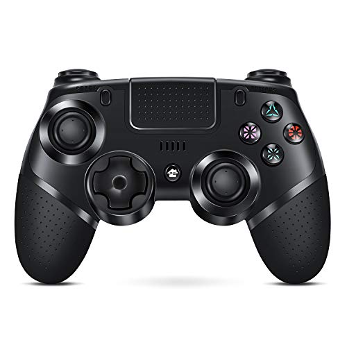 Wireless Controller for PS4, CIPON Remote Control Gamepad with Speaker/Gyro/Motor/Adjustable Turbo for Sony Playstation 4/Pro/Slim - Black