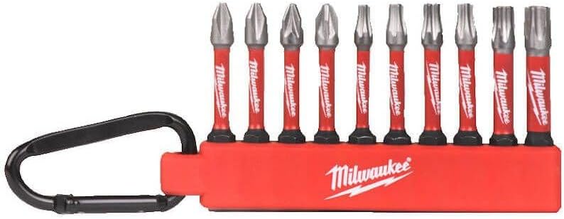 Shockwave Impact Duty Screwdriver Bit Carabiner Set 10 Piece, Variety Pack