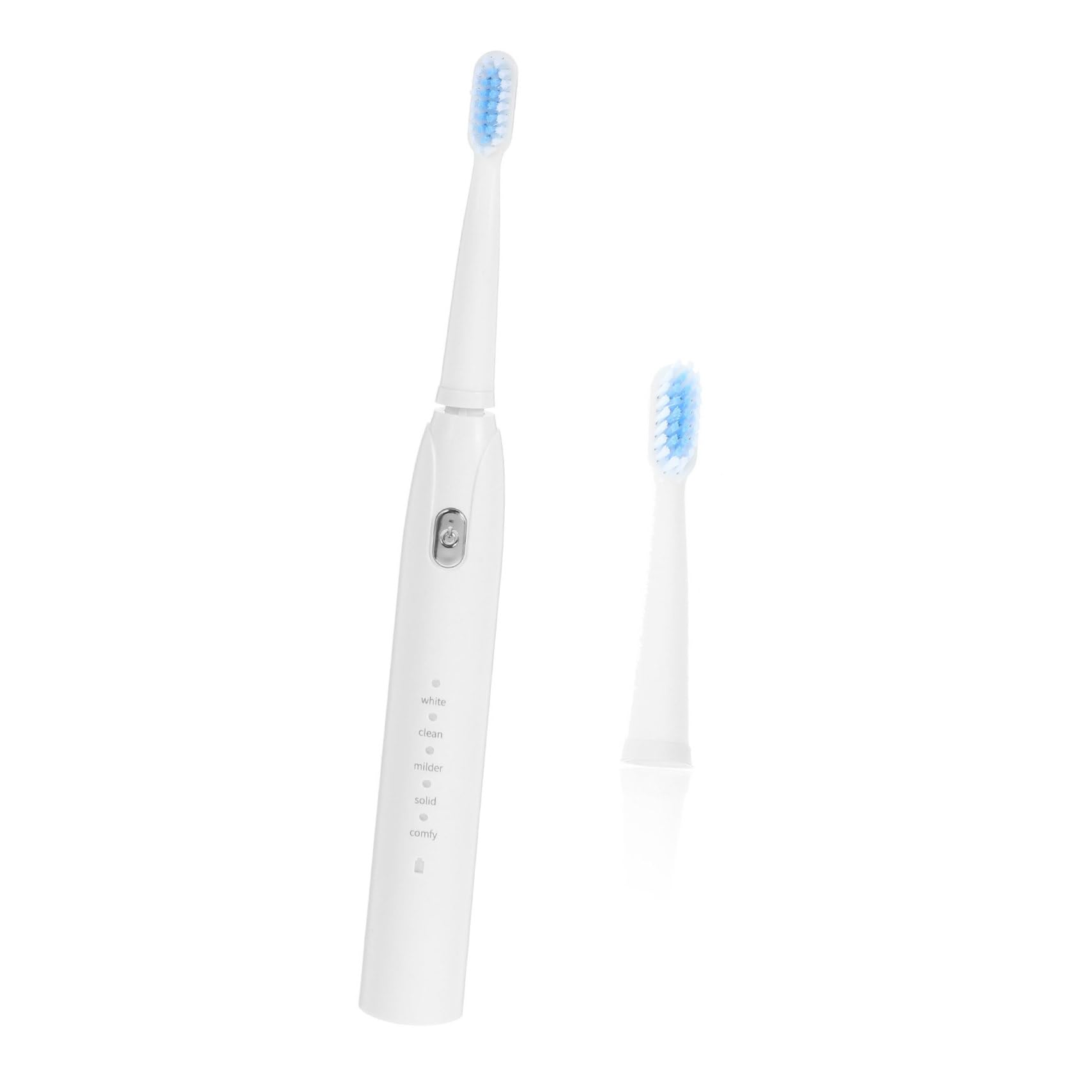 Healvian 3pezzi Spazzolino Elettrico Con Modalità Di Vibrazione Ricarica Usb e Design Ergonomico Per Pulizia Profonda e Delicata Dei Denti Bianco