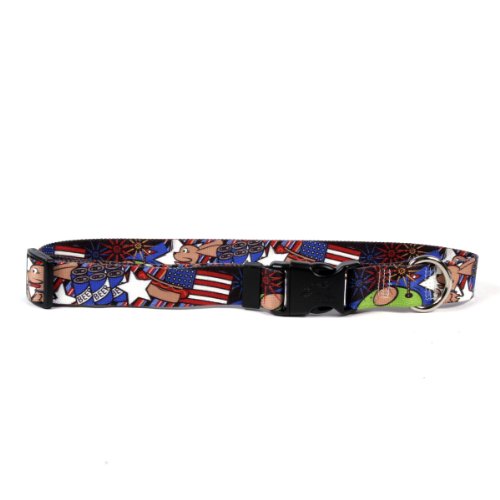 Image of Yellow Dog Design Easy-Snap Pet Collar, American Dream, Medium 14 inch - 20 inch (1 inch Wide)