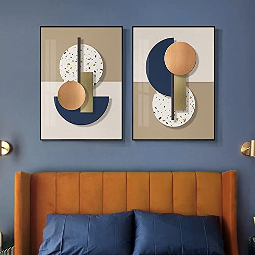 Affiches minimalistes abstraites 50x70cm lot de 2 posters géométriques sans cadre