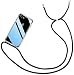 Produktbild Mosoris iPhone SE 2020 Handykette+ Handyhülle mit Band kompatibel für iPhone 8, Weich TPU Transparent Silikon Handy Hülle Cover Stoßfest Schutzhülle Bumper Tasche Case Halsband Lanyard Cover Schwarz