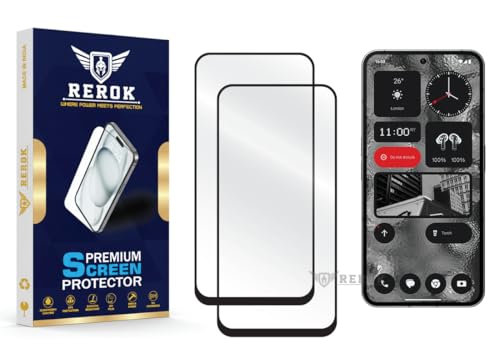 Image of Gorilla Tempered Glass Screen Protector Compatible with Nothing Phone 2 [Pack of 2] | Edge-to-Edge, Bubble-Free, Case Friendly, Easy Installation Kit