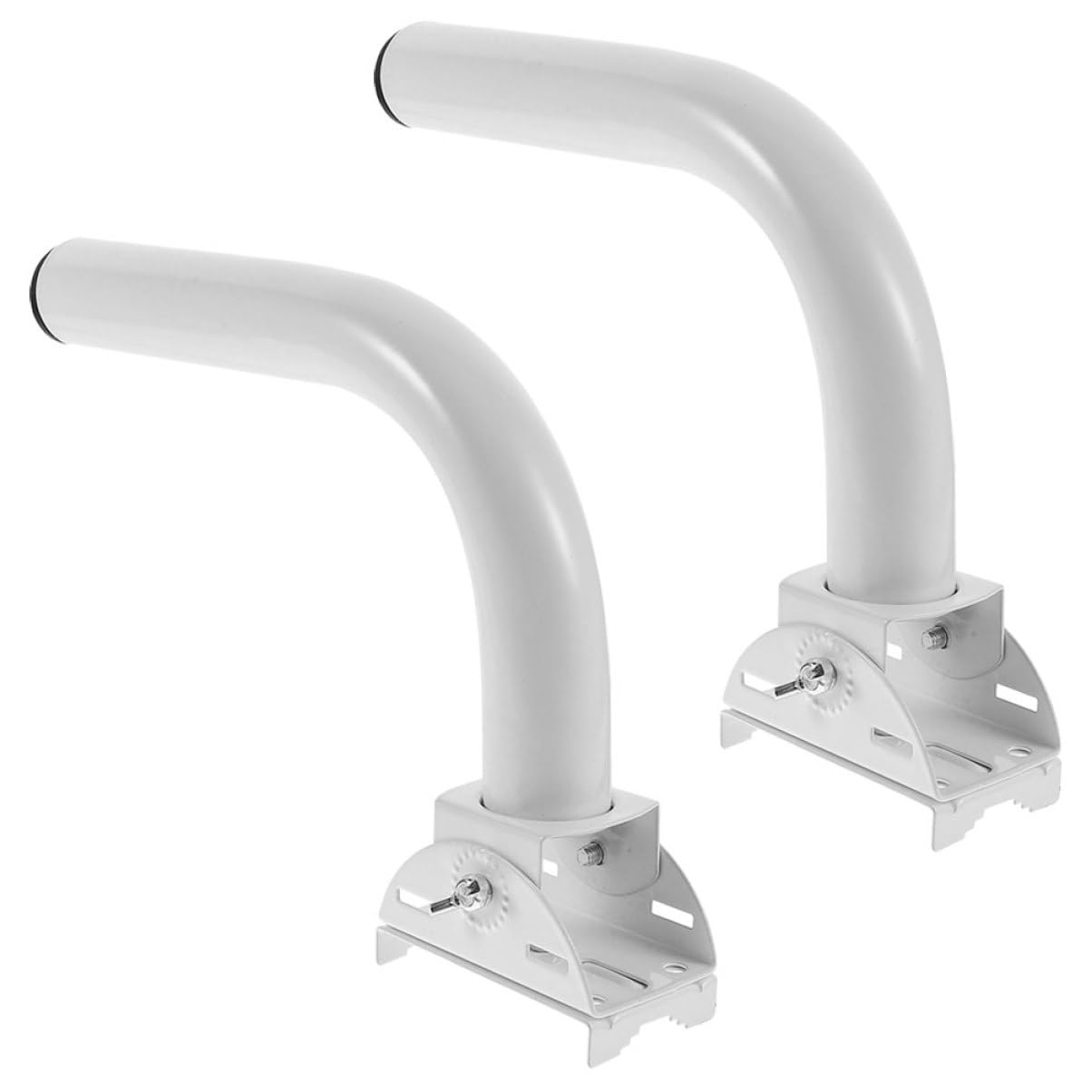 ULTECHNOVO 2 Pièces En Acier Inoxydable Blanc Station Météo Poteau De Montage Antenne Poteau De Montage Antenne Extérieure Montage Antenne Grenier Poteau De Montage Support Réglable Mât