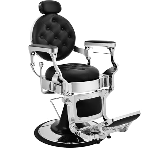 Black Silver Barber Chair Vintage Hair Salon Chair Review