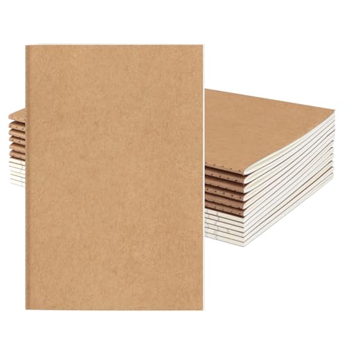 Carnet A5 kraft ligné léger pour éviter les sacs lourds écriture fluide lot de 12