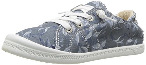 Roxy Girl's Bayshore Slip On Sneaker Shoe, Navy, 11 M US Little Kid