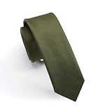 fortunatever Mens Solid Color Tie,Slim&Formal Necktie With Multiple Colors(2.36''&3.35'') (Olive Green, 3.35'' Width)