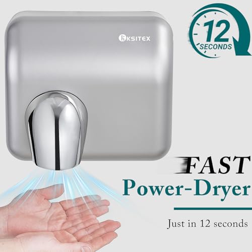 KSITEX Handtrockner Kommerziell, Schneller Elektrischer Händetrockner wandmontiert, 2300W, Automatischer Sensor, für Toilette, Bad (2300W)