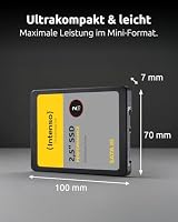 Intenso Interne 2,5" SSD SATA III Performance, 2 TB, 550 MB/Sekunden, Schwarz – Ansicht 7