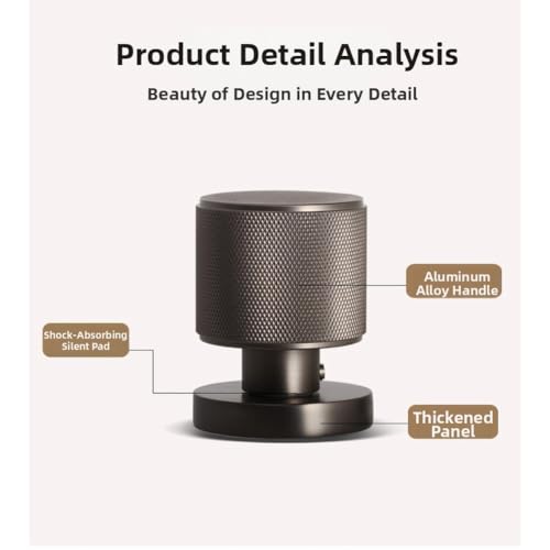 Serrure de porte invisible en alliage de zinc robuste design haut de gamme - 7