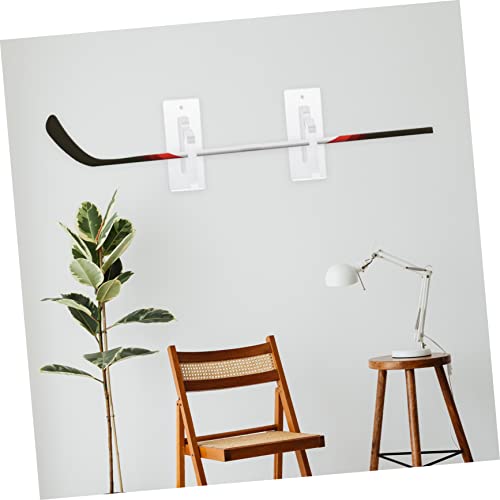Toddmomy 1 Conjunto De Bastões De Hóquei Cabides Transparentes Para Pendurar Parede Suporte De Prate