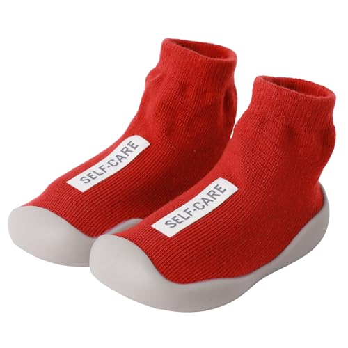 XQ&XG Baby Shoes Toddler First Walker Shoes Baby Boys Girls Floor Slippers Indoor Outdoor Non Slip Soft Rubber Sole Infant Sock Shoes Breathable Shoes Unisex Cartoon Slip On Sneakers - Main Image