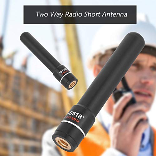 HH-S518 + SMA-Macho Antena curta para rádio em dois sentidos, 2dBi Antena de rádio em dois sentidos