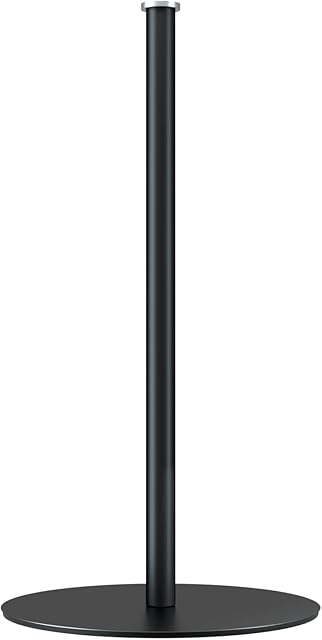 Matte Black Kitchen Roll Holder - Free Standing Paper Towel Holder Stand for Kitchen Rolls, Non Slip Paper Towel Roll Holder, Modern Kitchen Countertop Organizer Fits Most Size Paper Roll
