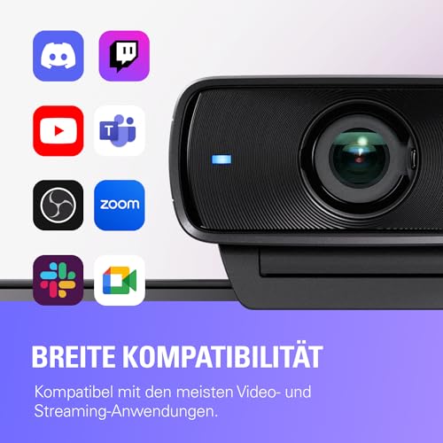 Elgato Facecam MK.2 – Erstklassige Full-HD-Webcam für Streaming, Gaming, Videokonferenzen, Aufnahme, HDR-fähig, Sony Sensor, Schwenken/Neigen/Zoomen – kompatibel mit OBS, Zoom, Teams etc., für PC/Mac