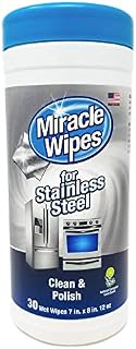 MiracleWipes for Stainless Steel Cleaning - Kitchen Appliances, Oven, Grill, Refrigerator, Dishwasher, Microwave