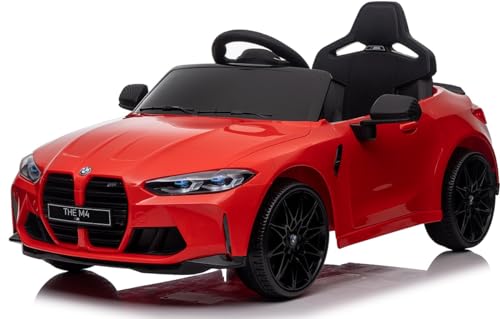 BMW M4, MPower- 90W, Eva Räder, Ledersitz, Kinderauto Kinderfahrzeug Kinder Elektroauto, 12V 10ah, Bluetooth, Fernbedienung 2.4G (Rot) BMW M4, MPower- 90W, Eva Räder, Ledersitz, Kinderauto Kinderfahrzeug Kinder Elektroauto, 12V 10ah, Bluetooth, Fernbedienung 2.4G (Rot)