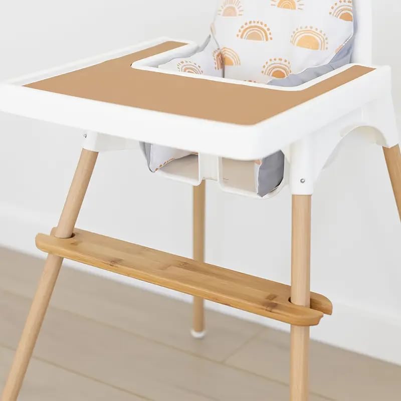 Image of Highchair Decorative Leg Wraps, 4Pcs Highchair Leg Stickers Set Compatible with IKEA Antilop high Chair, Log Style High Chair Leg Covers High Chair Accessories
