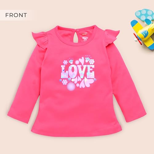 Image of LuvLap Baby Girls 100% Cotton Full Sleeve Girls Top, Pack of 02