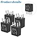 FALVFUN 4PCS Car Power Relay, OEM#G8V-RH-1C7T-R-DC12 5 Pin Multipurpose Fuel Pump Relay, Heavy Duty Direct Plug Auto Electrical System Electromechanical Replacement, Fit for Vehicle Motor