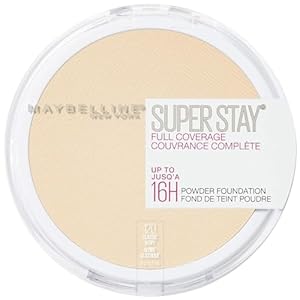 Maybelline New York Super Stay Full Coverage Powder Foundation Makeup, Up to 16 Hour Wear, Soft, Creamy Matte Foundation, Classic Ivory, 1 Count