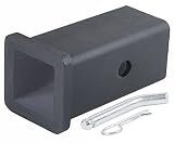 TOPTOW 64028HP Trailer Hitch Adapter 2-1/2" to 2" Hitch Reducer Sleeve Carbon Steel, 5/8 inch Pin &