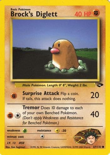 Pokemon - Brock's Diglett 67/132 - Gym Challenge - Unlimited - Single Card