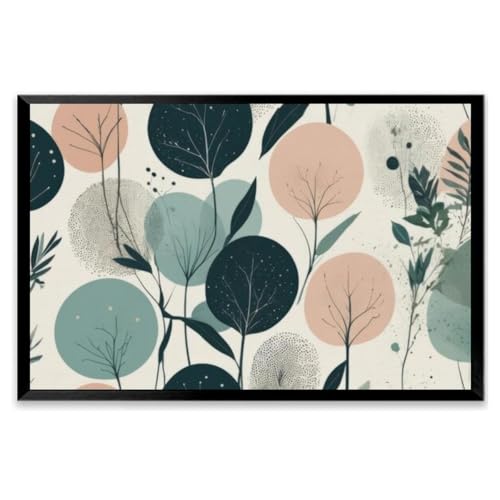 abstract botanical incorporating natural shapes and forms nature Black Framed