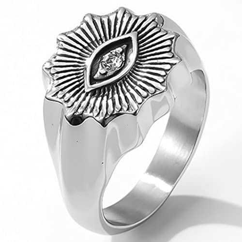 Jude Jewelers Stainless Steel Retro Vintage Eye Signet Style Cocktail Party Statement Promise Anniversary Halloween Biker Ring3