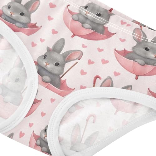 Joisal Durable Toddlers Underwear Floral 2t Cotton Little Girl Panties Cute Gray Bunnies Pastel Pink Briefs Girls Undies4