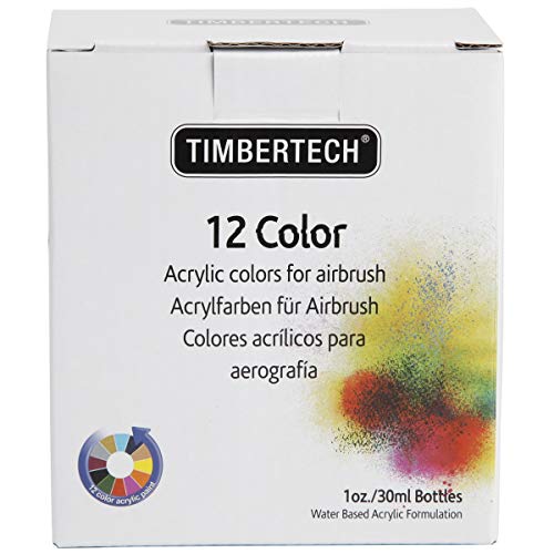 Modellbaufarben Timbertech Acrylfarben Set 12 x 30ml für Airbrush
