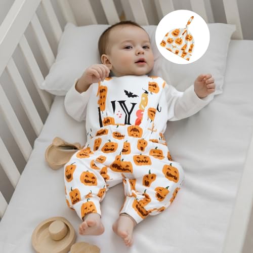 My First Halloween Baby Boy Girl Outfit Newborn Long Sleeve Onesie Romper Pants Set Infant Toddler Fall Clothes4