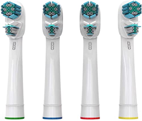 Kongkay 4 Têtes de brosse à dents électriques compatibles avec Oralb Dual Clean, Oralb Vitality Pro Smart Advance Power