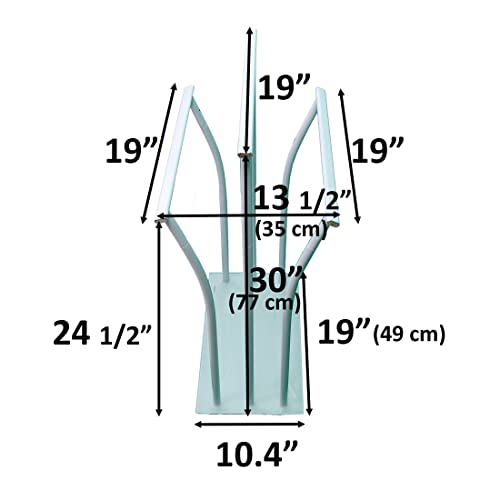 Evideco French Home Goods Freestanding Towel Rack Three Bars Tempered White Glass Base #TOP4