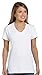 Hanes Women's Nano- V-Neck T-Shirt White X-Large