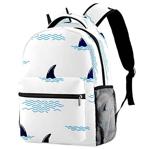 Mochila para portátil de tiburones bolsas de viaje grandes para hombre y mujer