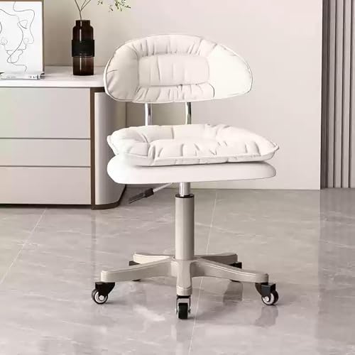 YelaJoy Rolling Stool, Swivel Rolling Chair with Back, Heigh...