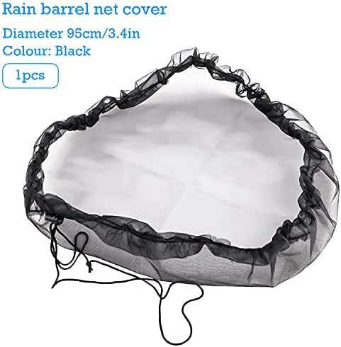 GIAK Mesh Cover for Rain Barrels Water Butt Net Rain Barrel Cover 95 cm Adjustable Rain Butt net Keep Mosquitos and Debris Out Of Your Rain Barrel